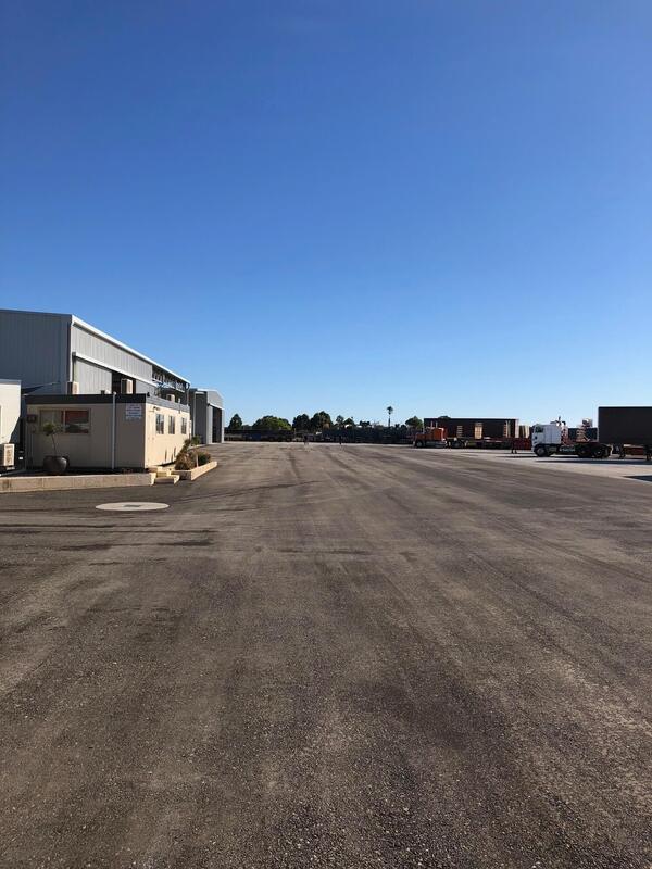 This is a photo of a hardstand driveway which is in the process of being installed by Shepparton Road Tech